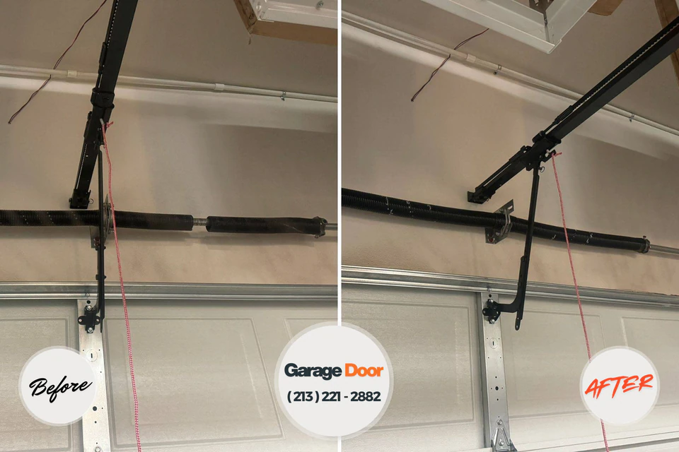 Before and after: garage door repair Seneca, SC